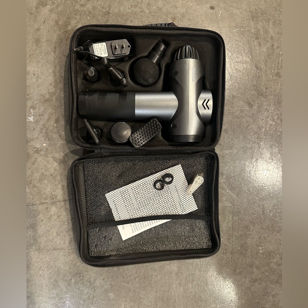 Black and Gray Massage Gun